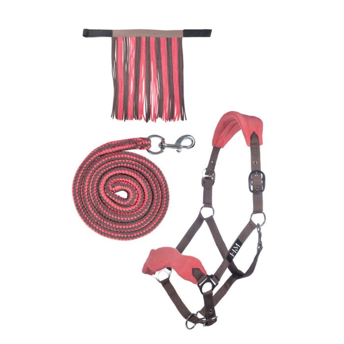 Head collar set with snap hook & fly fringe